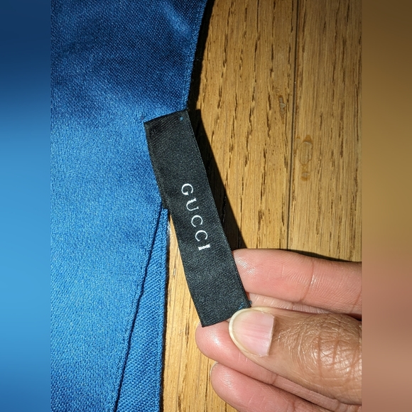Gucci blue scarf - Picture 4 of 16